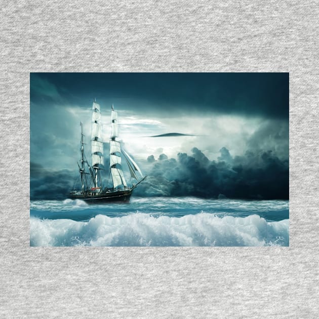 Ship Turbulent Ocean by camisariasj